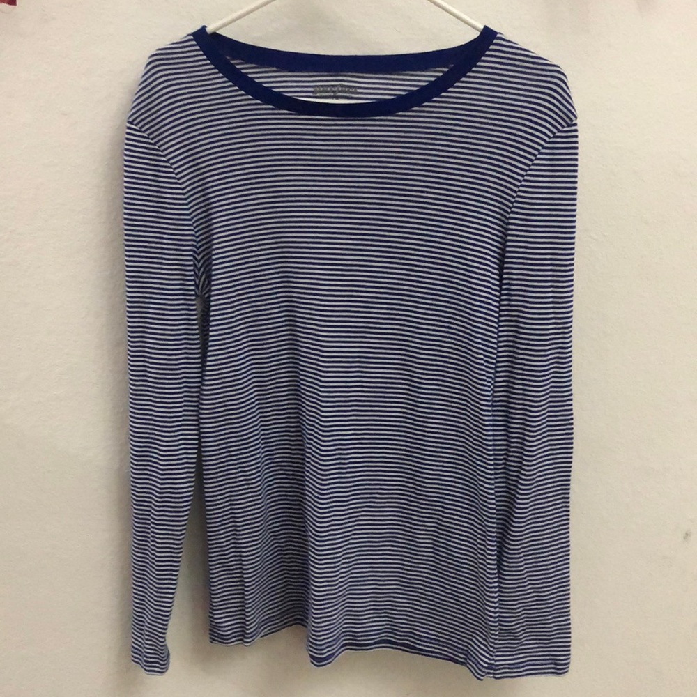 Blue & White Striped Top